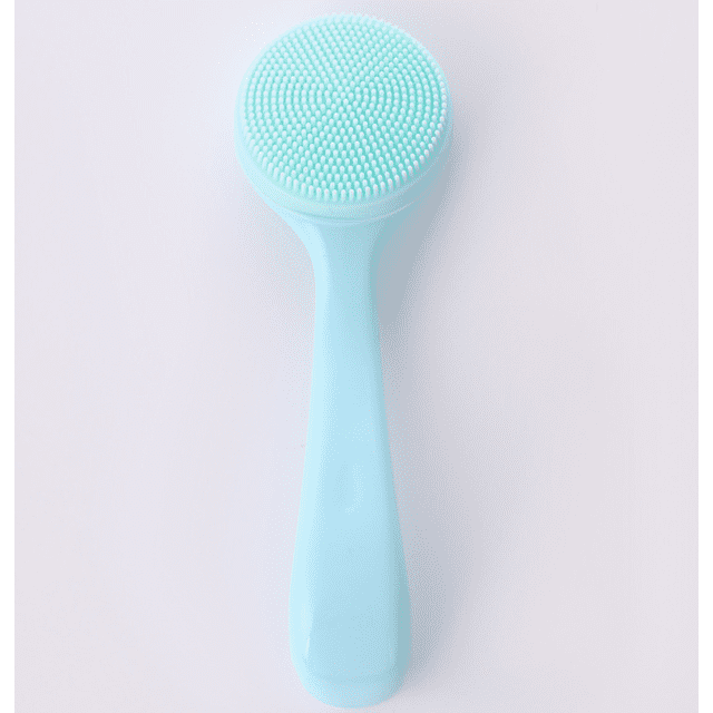 Cepillo Facial Cepillo facial de silicona para limpieza profunda, exfoliación y eliminación de puntos negros. Cepillo facial de masaje suave y manual (azul, 1 unidad). Rkxzt