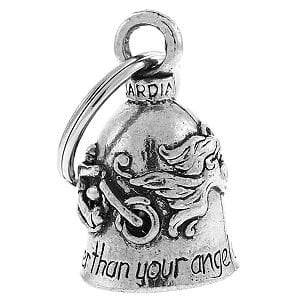 Guardian Never Ride Faster Than Your Angel Can Fly Motorcycle Biker Luck Riding Bell or Key Ring