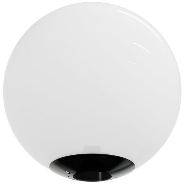 KastLite 12" Outdoor Light Post Globe Combo, Fits 3" Posts (Post NOT Included) - White Acrylic Lamp Cover with 5000K LED Bulb - Modern Driveway Yard Lamppost Lighting Fixture, Outdoor Pole Light