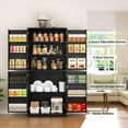 thumbnail image 4 of Modern Fluted Pantry Cabinet, 71'' Tall, Adjustable Shelves, Door Racks, Freestanding, 4 of 7