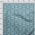 thumbnail image 3 of oneOone Georgette Viscose Teal Blue Fabric Geometric Dress Material Fabric Print Fabric By The Yard 42 Inch Wide, 3 of 5