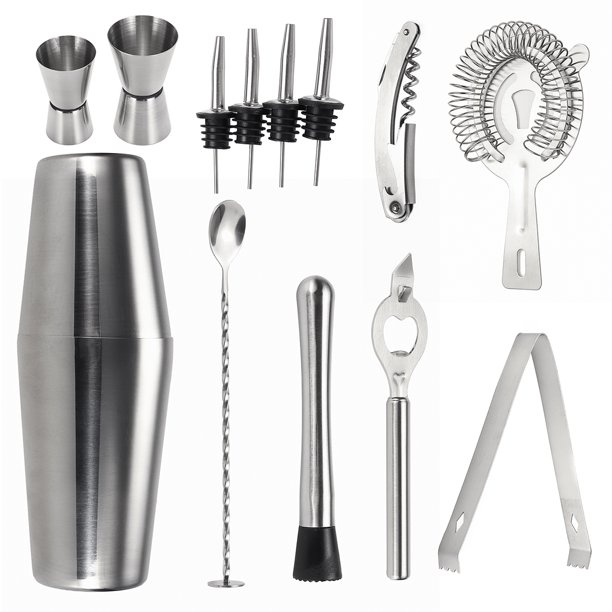 13pcs Stainless Steel Boston Cocktail Shaker Set Stainless Steel Cocktail Shaker Set Bartender Kit Barware 700 600ml 600 450ml Walmart Com Walmart Com