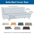 thumbnail image 3 of CHOK 2024 Stretch Futon Slipcover Armless Sofa Cover Sofa Bed Cover Furniture Protector Without Armrests Soft with Elastic Bottom, 3 of 7