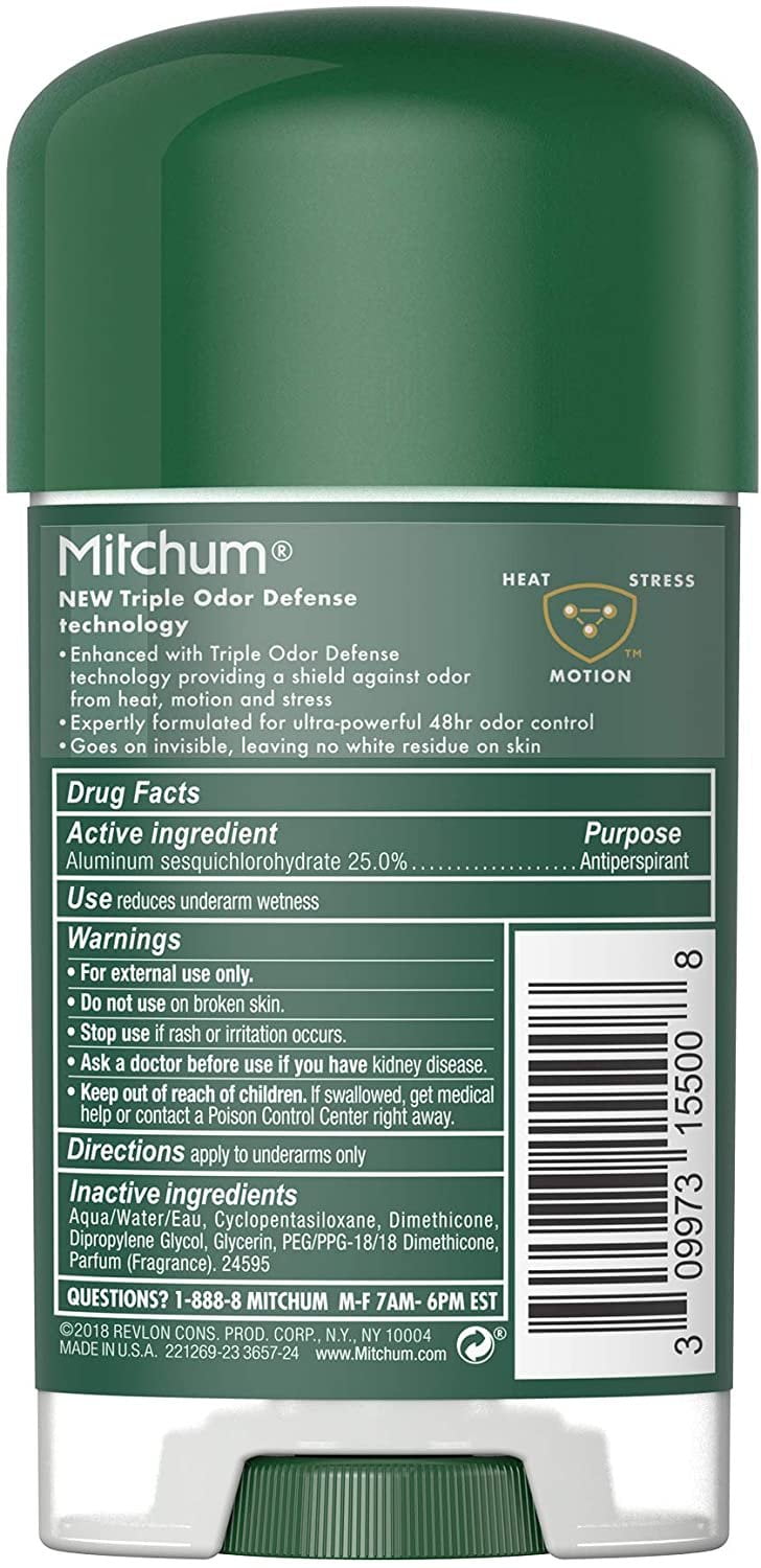 Mitchum Clear & Deodorant, Unscented for Men, 2.25 Oz - Walmart.com