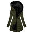 thumbnail image 6 of Iyufng Women's Fleece Lined Hooded Puffer Coat Zip Up Mid Length Warm Winter Jackets with Side Pockets, 6 of 6