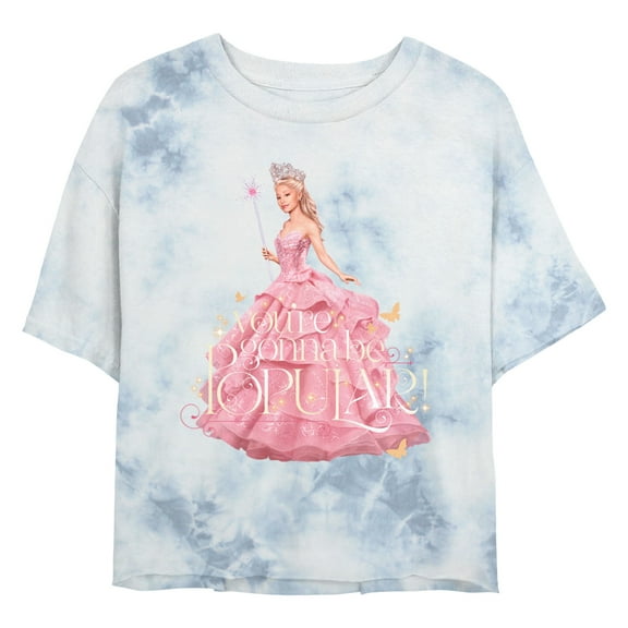 Junior's Wicked Glinda Popular Quote Graphic Crop T-Shirt