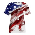 thumbnail image 3 of iTNHFP Chemises pour Femmes Décontractées Élégantes Chemises d'Été Imprimées Col Rond Manches Courtes Tee Tops Amples Tunique Blouse, 3 of 3