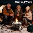 thumbnail image 2 of 19 Inch Portable Propane Fire Pit For Camping  Gas Bowl With Cover And Carry Kit 58 000 Btu Outdoor Round Patio/backyard/rv/tailgating Black, 2 of 7