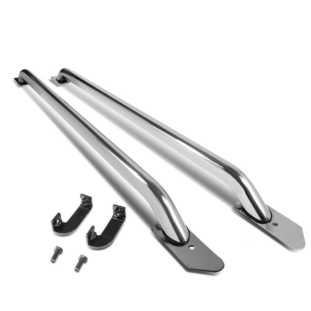 Pair of Stainless Steel Chrome Truck Side Bar Rail for 2014 to 2017