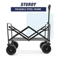 thumbnail image 5 of XL Collapsible Foldable Wagon, Beach Cart Large Capacity, Heavy Duty Folding Wagon Portable, Collapsible Wagon for Sports, Shopping, Camping, 35.5" x 22.25" x 30.75", 5 of 7