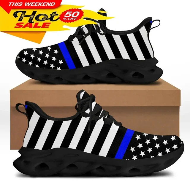 Zapatillas deportivas con diseño de bandera estadounidense para mujer, unisex, con cordones, estilo patriótico estadounidense, para primavera, viajes, senderismo, planas de uso diario.