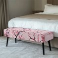 thumbnail image 2 of XYZCANDO Cherry Blossom Butterfly Print Dust Resistant Dining Room Bench Covers, Soft Polyester Spandex Fabric Bench Slipcover for Living Room Bedroom, 2 of 9