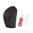 thumbnail image 1 of Cubierta de perilla de cambio de marchas negra y roja, botas de transmisión automática, palanca de cambios, funda de piel sintética para Nissan Altima 13-18, 1 of 1