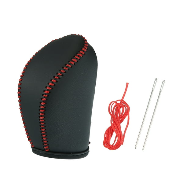 Cubierta de perilla de cambio de marchas negra y roja, botas de transmisión automática, palanca de cambios, funda de piel sintética para Nissan Altima 13-18