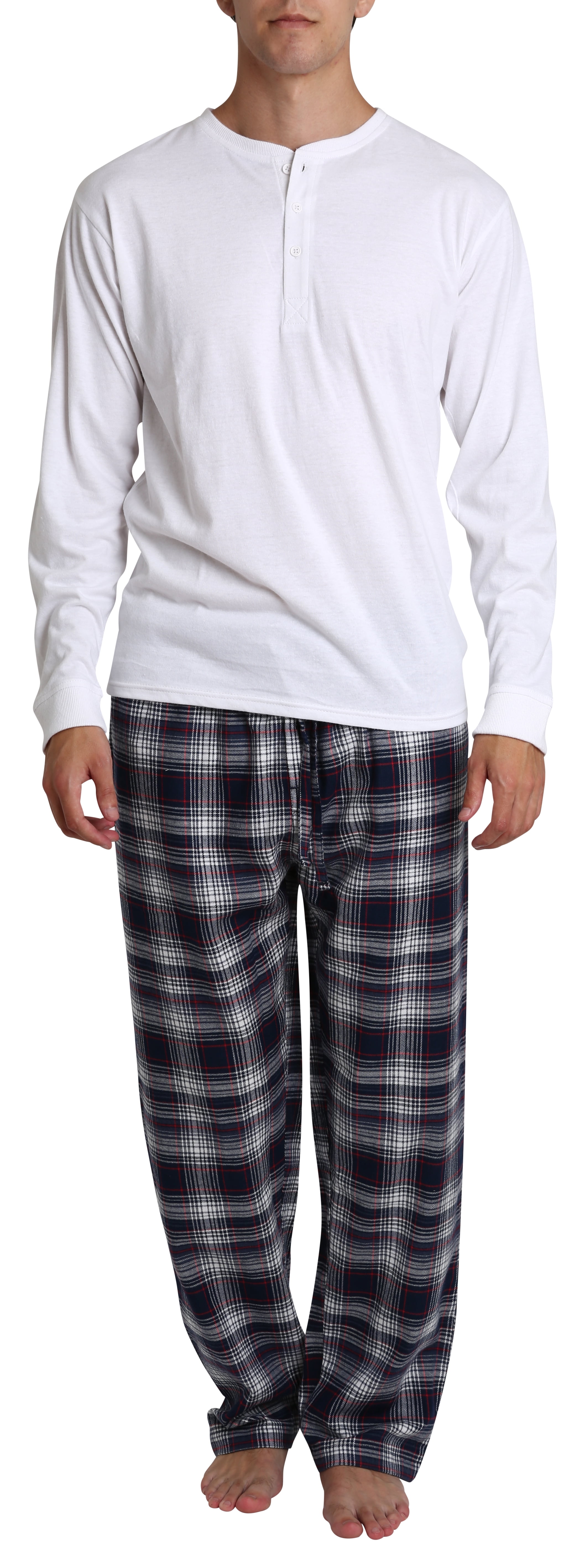 Adult Men's Flannel Pajama Jammies Big Tall Pant Long Sleeve Cotton Button Down PJ Shirt Set