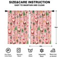 thumbnail image 2 of Blackout Kids Curtains,Pink Christmas Santa Pattern Childrens Insulated Curtains Set Of 2,Bedroom Essentials,Toddler Room Decor 42"x63", 2 of 5