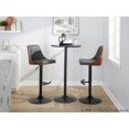 thumbnail image 3 of Gianna Adjustable Bar Stool, Chrome Bar Stools, Bar Chairs, Swivel Bar Stools, Bar Stools Set of 2 (Grey), 3 of 6