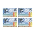 thumbnail image 2 of MKHERT Vintage Summer Sea and Surfboards on Tropical Beach Placemats Table Mats for Dining Room Kitchen Table Decoration 12x18 inch,Set of 4, 2 of 4