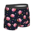 thumbnail image 3 of Haiem Cartoon Donut Planets Men's Boxer Briefs, Every Day Comfort Stretch Cotton Moisture-Wicking Underwear-Small, 3 of 9