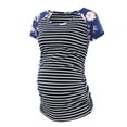 thumbnail image 3 of Enwejyy Women Pregnancy Printing Striped Maternity Tops, 3 of 4