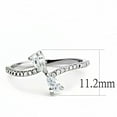thumbnail image 2 of Rings for Women Silver 316L Stainless Steel DA139 - AAA Grade Cubic Zirconia in Clear, 2 of 6
