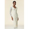 thumbnail image 2 of Vestido bellabarnetten Klaria con cuello en V y mangas largas bordado, 2 of 6