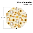 thumbnail image 3 of Disketp Shiba Inu Dog And Sunflower Funny Coasters,4 Pcs Leather Coasters With Holder, Perfect Housewarming Hostess Gifts,Protect Furniture From Water Marks Scratch, 3 of 9