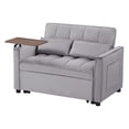 thumbnail image 4 of Dasun Velvet Loveseat Sofa Bed, Pull Out Sofa Bed for Living Room, Adjsutable Backrest, Grey, 4 of 5