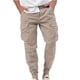 thumbnail image 1 of Pantalones largos para hombre, de algodón y lino, con cintura elástica, transpirables, cómodos y suaves, para playa, informales., 1 of 6