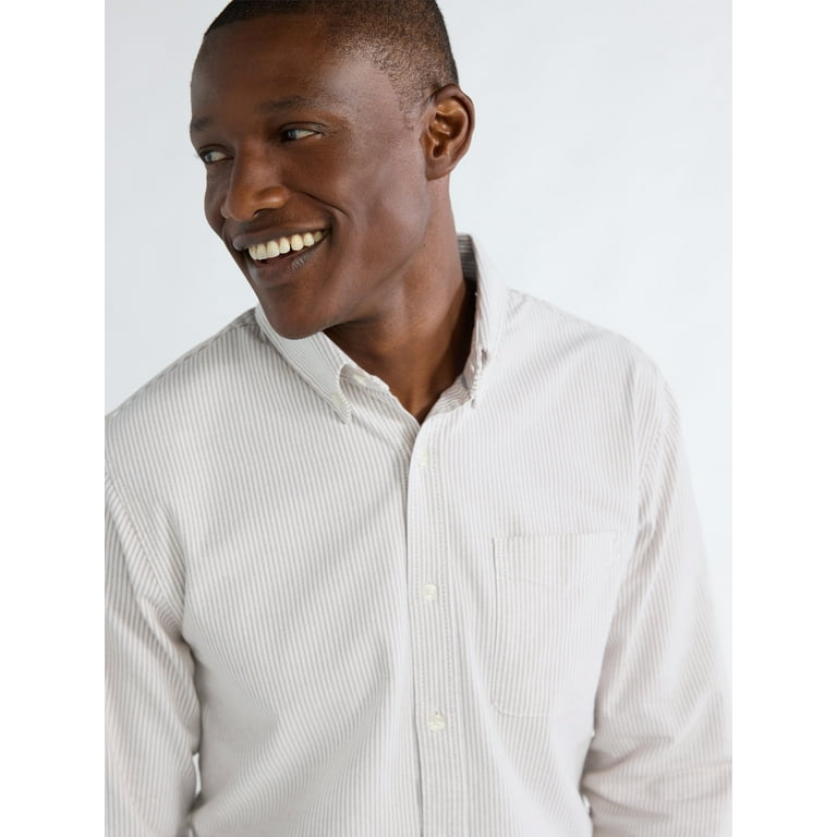 Free Assembly Men's Oxford Shirt with Long Sleeves, Sizes S Free Assembly Men's Oxford Shirt with Long Sleeves, Sizes S