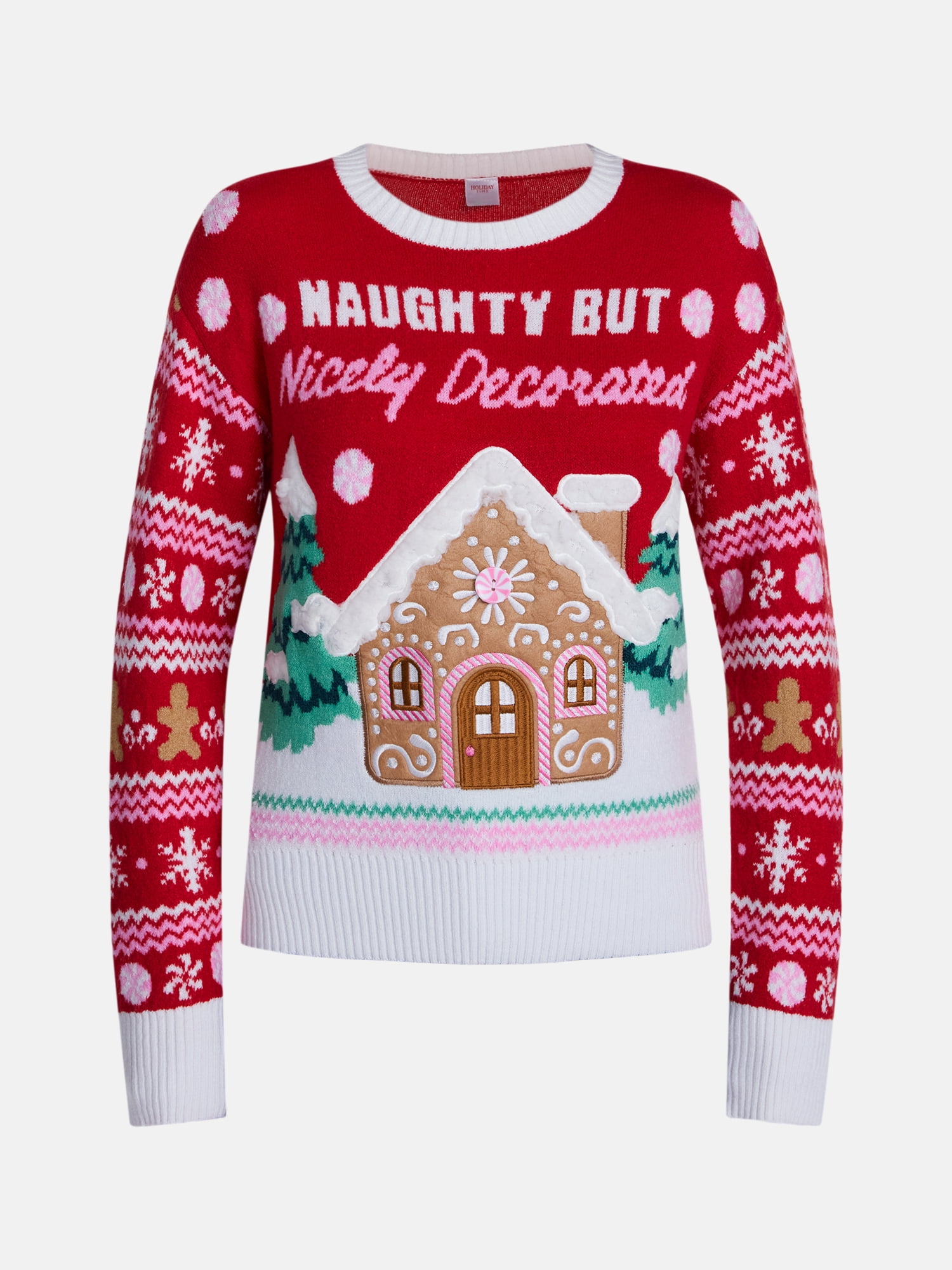 Holiday Time Women's and Women's Plus Christmas Sweater, Midweight, Sizes XXS-4X