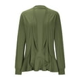thumbnail image 3 of Open Front Cardigans for Women Lightweightt Draped Ruffle Trendy Shrugs Long Sleeve Spring Fall Outerwear (XL, Army Green), 3 of 4