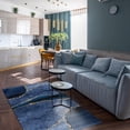 thumbnail image 2 of Deep Blue Gold Marble Area Rugs, Abstract Gold Line Blue Art Home Decor Rug, Easy Clean Large Indoor Rugs, For Front Entrance Floor Decor Bedroom Living Room Carpet, 2 of 7