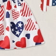 thumbnail image 5 of mgoYE Toddler July 4th Outfit Girl 4th of July Baby Girl Outfits 4th of July Outfit Independence Day Shirt Skirt Set American Flag Summer Clothes(Watermelon Red,5-6 Years), 5 of 5