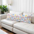 thumbnail image 2 of Cute Rainbow Sun Body Pillow Cover 20 x 60 Inch Decorative Pillow Cover Rainy Simple Drawing Lumbar Pillowcase Seasonal Rectangle Cushion Case for Couch Sofa Bed Living Room, 2 of 9