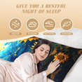 thumbnail image 2 of Yiaed Body Pillow Cover, Ultra Soft Microfiber Pillowcases, Breathable Long Pillow Case, Envelope Closure-Vintage Starry Sky Sunflower (20x54 inch)（Pillow core not included）, 2 of 5