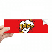Boom Exclamation Zap Rectangle Bumper Sticker Notebook Window Decal