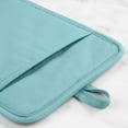 thumbnail image 2 of KitchenAid Ribbed Soft Silicone Oven Mitt Set, Mineral Water Aqua/White, 7"x9", Set of 2, 2 of 6