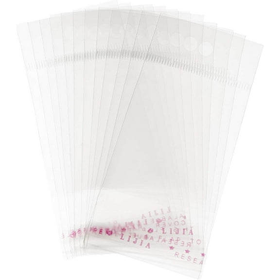 1000pcs OPP Long Cellophane Bags Resealable Clear Gift Bags for Necklace Earrings Hand Chain Packing 100x45mm diy