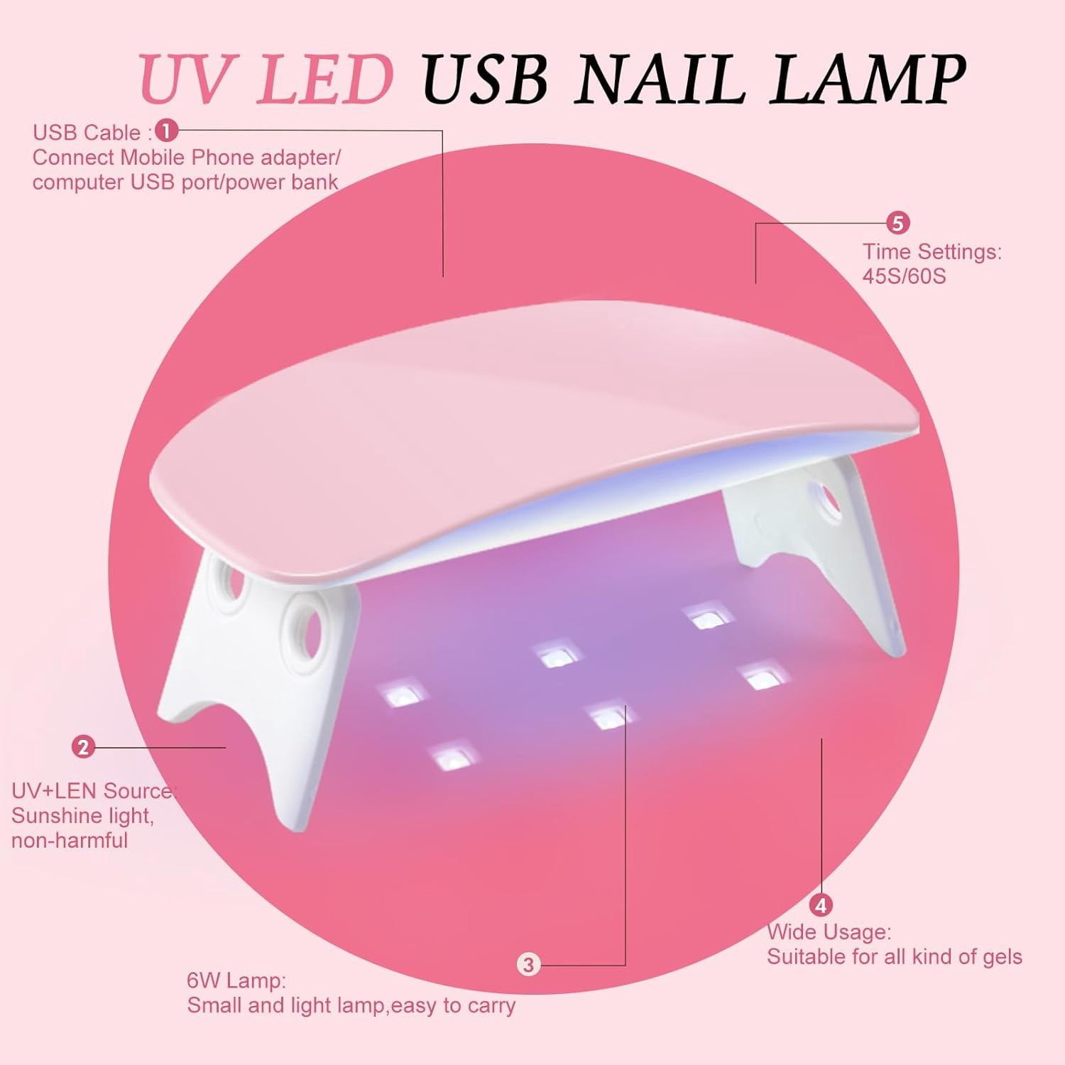 NeoMart - Acrylic Nail Kit for Beginners,Clear/White/Pink Acrylic Powder Set Nail Drill U v light Nail Kit for Beginner 100PC Fake Tips Brush Manicure Tools for Extensions Starter Set DIY Home Salon