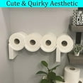thumbnail image 2 of Toilet Paper Holder Shelf, Funny Toilet Paper Holder Poop , Functional and Fun  Shelf, Unique 3D Printed Bathroom Wall Decor Art, Functional Space Saving Wall Decor, 2 of 7