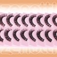 thumbnail image 3 of Russian Strip Lashes Natural Look False Eyelashes Cat Eye Wispy D Curl Fake Eyelash that Look Like Extensions Fake Lash with Invisible Bands 8 Pairs, 3 of 3