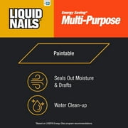 Liquid Nails Energy Saving Multi-Purpose Latex Caulk, 10.1 fl. Oz
