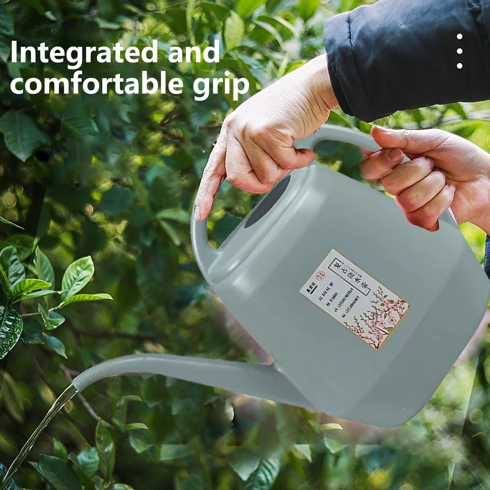 Indoor Watering Can 1 Gallon Blue-gray, Long Spout, Lightweight, Anti- Handle, Ideal for Delicate Flowers and Seedlings,Blue-gray