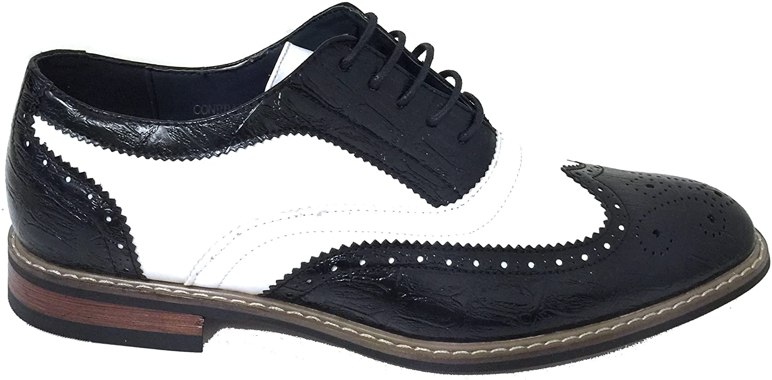 Men's Dress Shoes Wingtip Lace Up Brogue Oxfords Casual - image 2 of 5