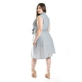 thumbnail image 3 of Vestido camisero a rayas Roman Fashion /Tallas Extras, 4141 (Azul marino) azul marino 36, 3 of 6