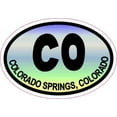 thumbnail image 2 of 3in x 2in Colorful Oval CO Colorado Springs Sticker Travel Decal Stickers, 2 of 2