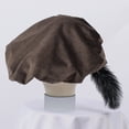 thumbnail image 5 of PBFRDSJ Medieval Tudor Beret Hat for Men & Women Minstrel Muffin Renaissance Vintage Classic Beret Hat with Feather, 5 of 8