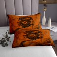 thumbnail image 3 of Erosebridal Teens Black Dragon Bedspread Sets Queen Size, Vintage Japanese Print Bed Quilt, Blue Black, 3 of 5