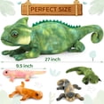 thumbnail image 5 of MaoGoLan 27" Giant lizard Stuffed Animals with 4 Babies Inside Large chameleon Plush Toy, 5 of 7